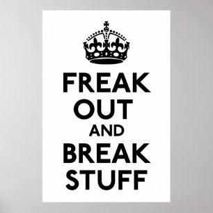 Kalm houden en parodieafdrukken uitvoeren poster