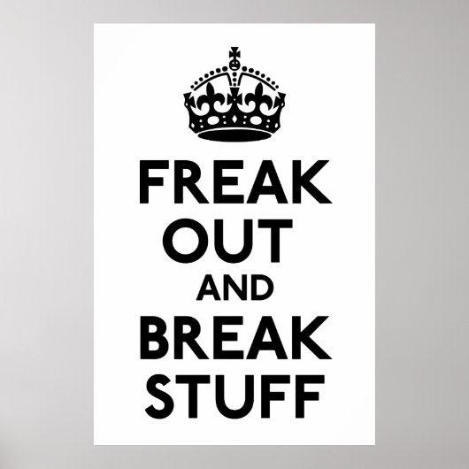 Kalm houden en parodieafdrukken uitvoeren poster (Voorkant)