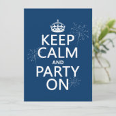 Kalm houden en Partij aan - alle kleuren Kaart (Staand voorkant)