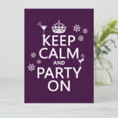 Kalm houden en Partij aan - alle kleuren Kaart (Staand voorkant)