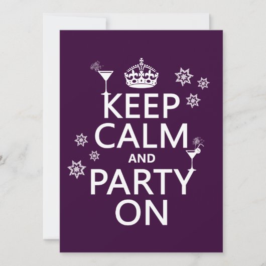 Kalm houden en Partij aan - alle kleuren Kaart (Voorkant)