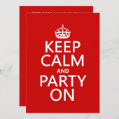 Kalm houden en Partij aan (in om het even welke kl Kaart (Voorkant / Achterkant)