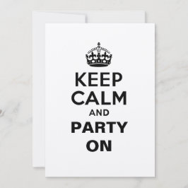 Kalm houden en Partij aan Kaart