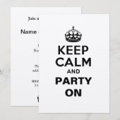 Kalm houden en Partij aan Kaart (Voorkant / Achterkant)
