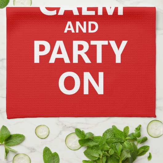 Kalm houden en Partij aan Theedoek (Gevouwen)