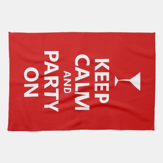 Kalm houden en Partij aan Theedoek (Horizontaal)