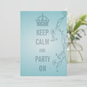 kalm houden en partij blijven kaart (Staand voorkant)