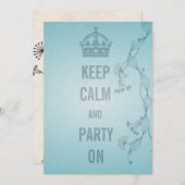 kalm houden en partij blijven kaart (Voorkant / Achterkant)