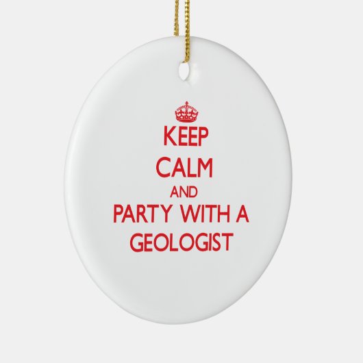 Kalm houden en Partij maken met een Geoloog Keramisch Ornament (Rechts)