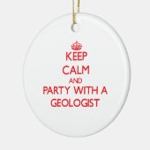 Kalm houden en Partij maken met een Geoloog Keramisch Ornament (Links)