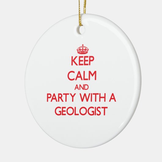 Kalm houden en Partij maken met een Geoloog Keramisch Ornament (Links)