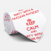 Kalm houden en Partij maken met een Kernfysicus Stropdas (Opgerold)