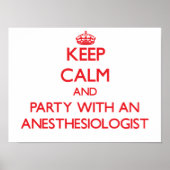 Kalm houden en Partij met een anesthesioloog Poster (Voorkant)