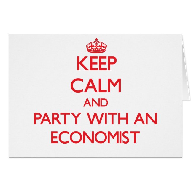 Kalm houden en partij met een econoom (Voorkant Horizontaal)