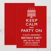 Kalm houden en Partij op de Uitnodiging van de Dag (Voorkant / Achterkant)