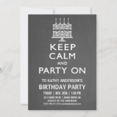 Kalm houden en Partij op de Uitnodiging van de Dag (Voorkant)