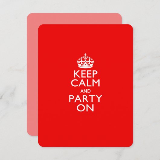 Kalm houden en Partij op Rood Kaart (Voorkant / Achterkant)