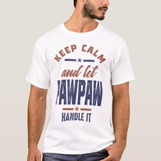 Kalm houden en Paw laten plakken T-shirt (Voorkant)
