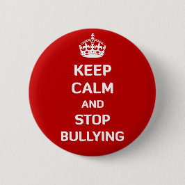 Kalm houden en Pesten stoppen Ronde Button 5,7 Cm