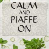 Kalm houden en Piaffe op het station houden Theedoek (Gevouwen)