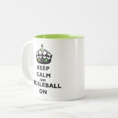 Kalm houden en Pickleball aan Tweekleurige Koffiemok (Voorkant links)