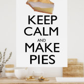 Kalm houden en Pies maken Poster (Keuken)