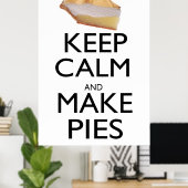 Kalm houden en Pies maken Poster (Thuiskantoor)