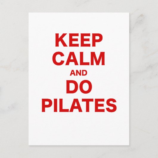 Kalm houden en Pilates uitvoeren Briefkaart (Voorkant)