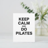 Kalm houden en Pilates uitvoeren Briefkaart (Staand voorkant)