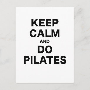 Kalm houden en Pilates uitvoeren Briefkaart