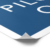 Kalm houden en Pilot op Steampunk Dirigide - Blauw Poster (Hoek)