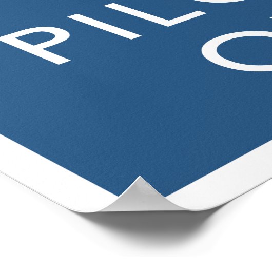 Kalm houden en Pilot op Steampunk Dirigide - Blauw Poster (Hoek)