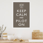 Kalm houden en Pilot op stoampunk Dirigide - Leist Poster (Keuken)