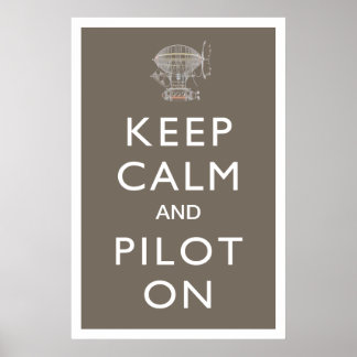 Kalm houden en Pilot op stoampunk Dirigide - Leist Poster
