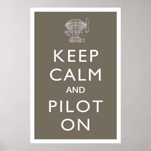 Kalm houden en Pilot op stoampunk Dirigide - Leist Poster (Voorkant)