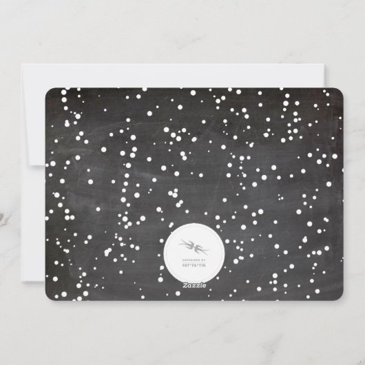 Kalm houden en pingelen op het kerstfeest. feestdagenkaart (Achterkant)