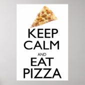 Kalm houden en Pizza eten Poster (Voorkant)
