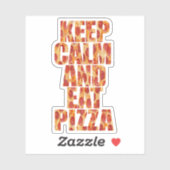 Kalm houden en Pizza eten Sticker (Vel)