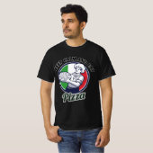 Kalm houden en Pizza eten T-shirt (Voorkant volledig)