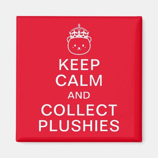 Kalm houden en plaatsen verzamelen | Funny Cute Qu Magneet (Voorkant)