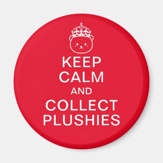 Kalm houden en plaatsen verzamelen | Funny Cute Qu Magneet (Voorkant)