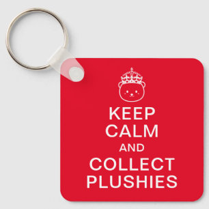 Kalm houden en plaatsen verzamelen   Funny Cute Qu Sleutelhanger