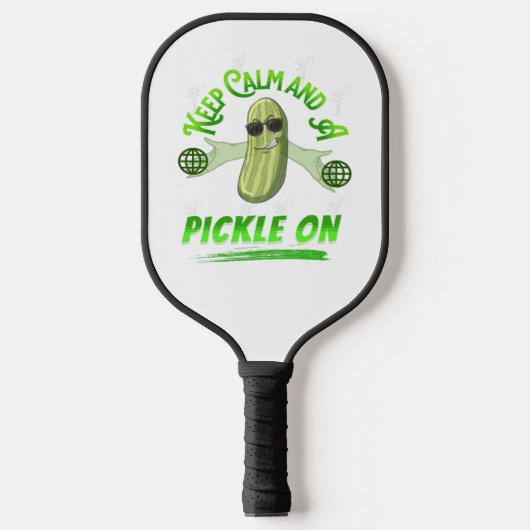 Kalm houden en plukken op pickleball T-shirt Pickleball Paddle (Voorkant)