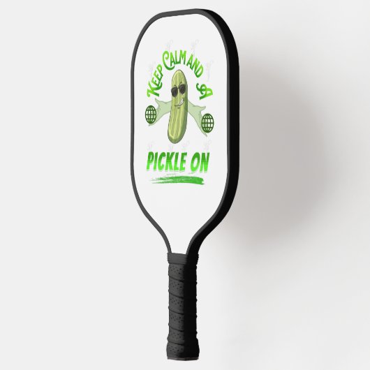 Kalm houden en plukken op pickleball T-shirt Pickleball Paddle (Links)