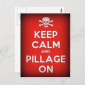 Kalm houden en plunderen briefkaart (Voorkant / Achterkant)