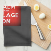 Kalm houden en plunderen theedoek (Quarter Fold)