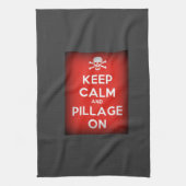 Kalm houden en plunderen theedoek (Verticaal)