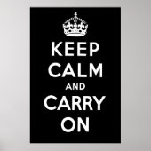 Kalm houden en Poster inschakelen - zwart (Voorkant)