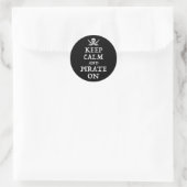 Kalm houden en prikken aan ronde sticker (Tas)