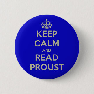 Kalm houden en Proust-knoopbadge lezen Ronde Button 5,7 Cm